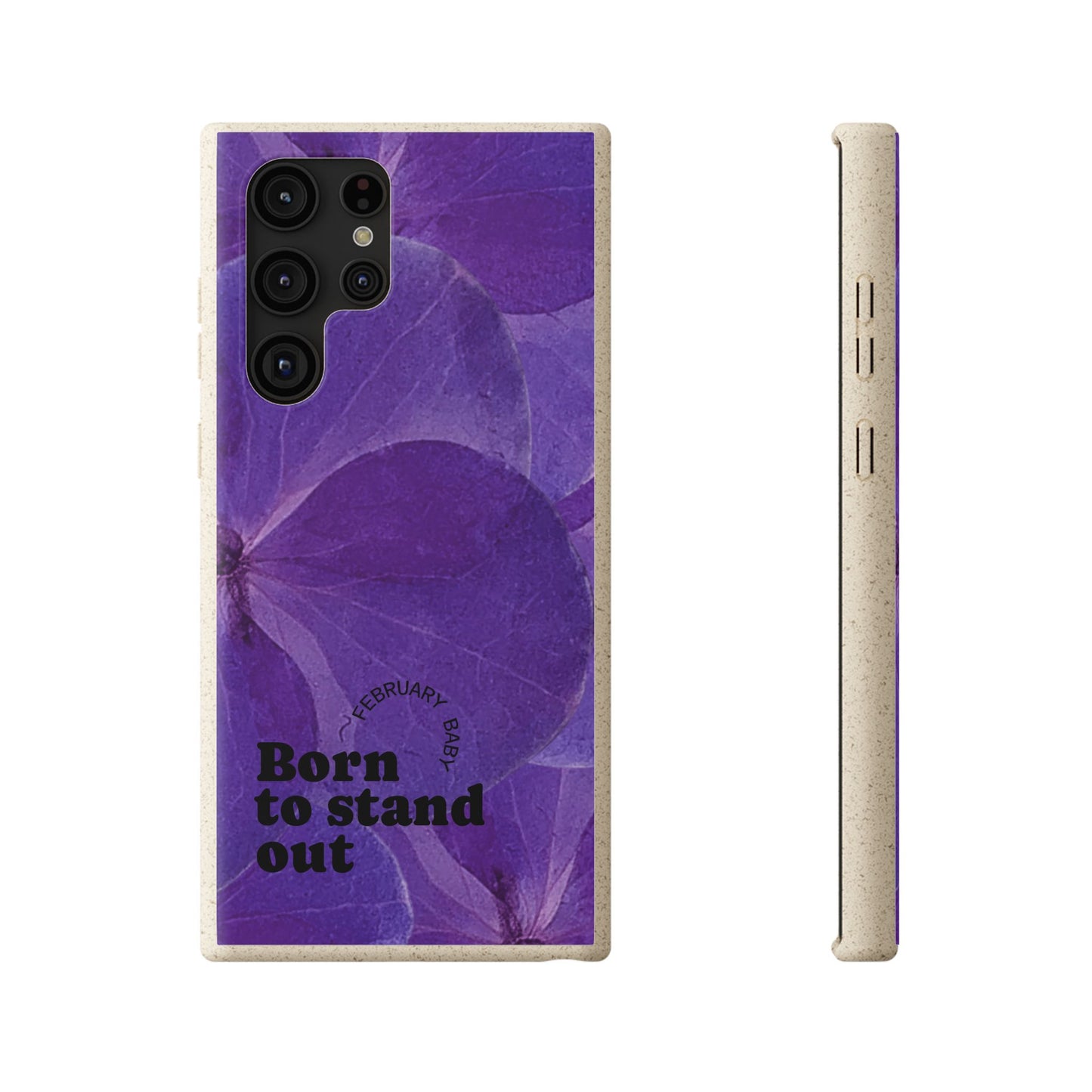 Eco-Friendly February birth flower - Biodegradable case