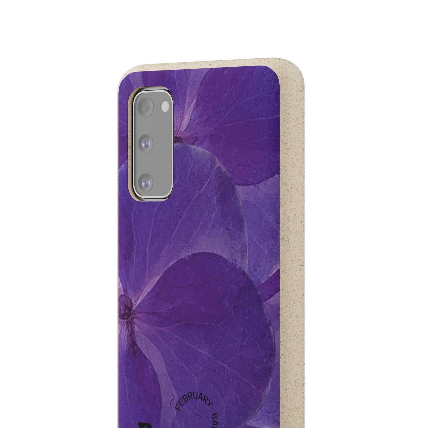 Eco-Friendly February birth flower - Biodegradable case