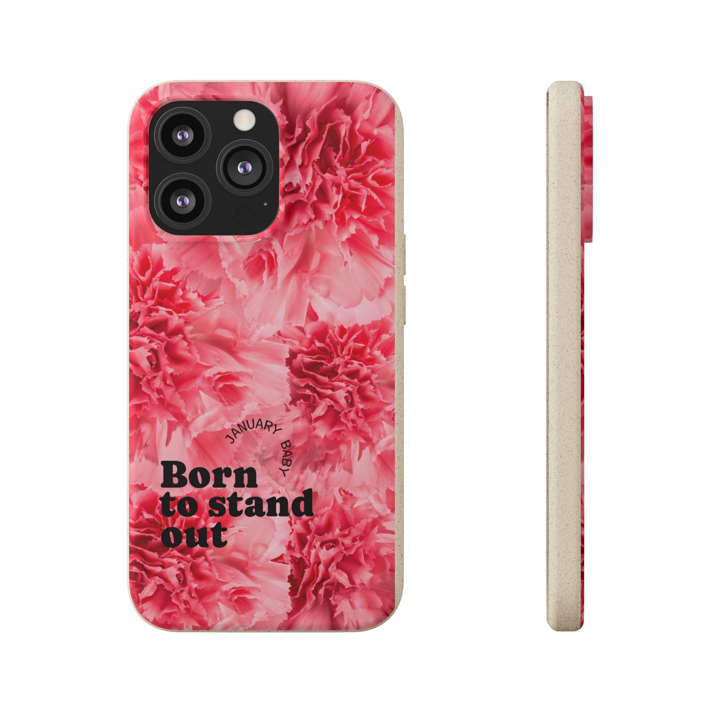January Eco-friendly birth flower - Biodegradable case