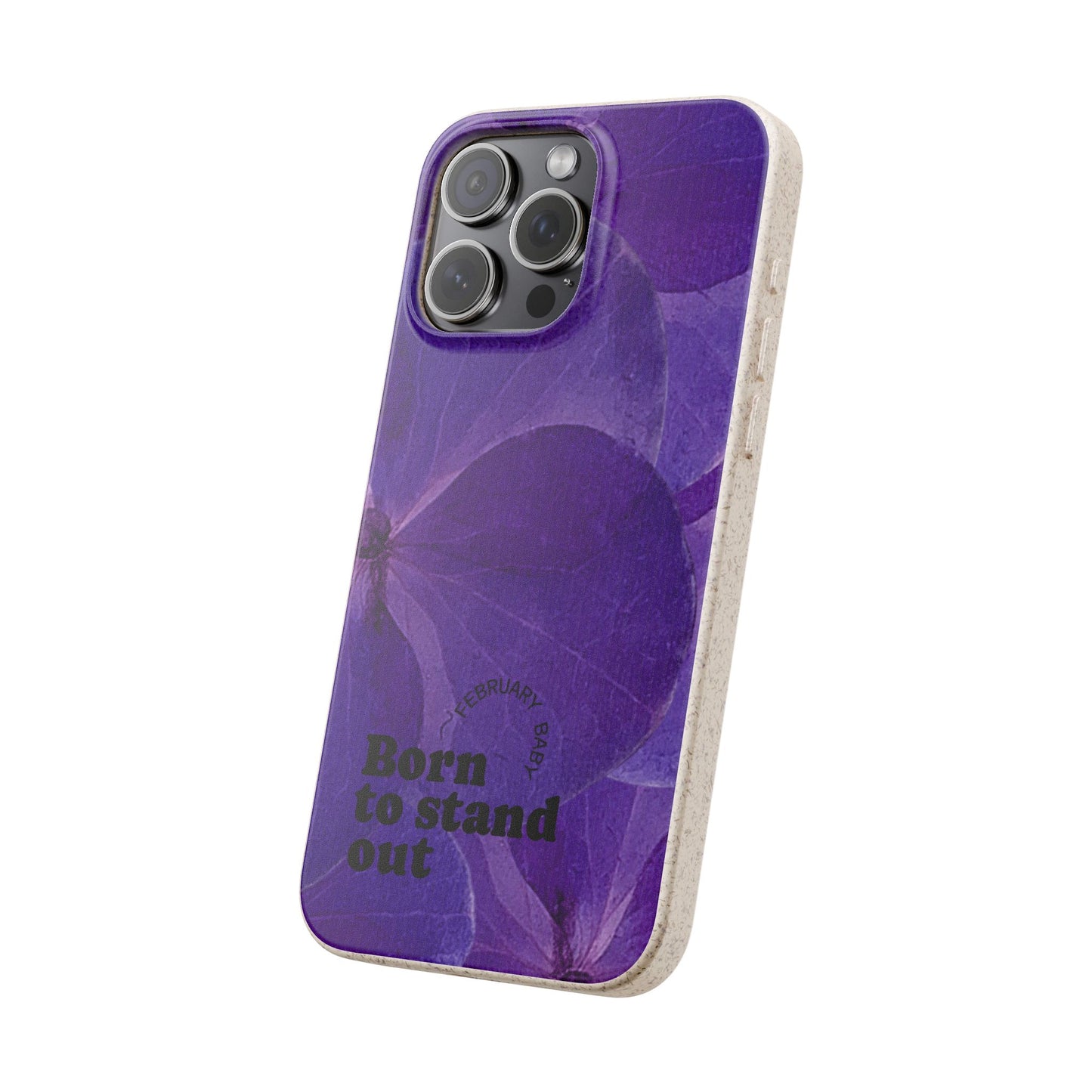 Eco-Friendly February birth flower - Biodegradable case