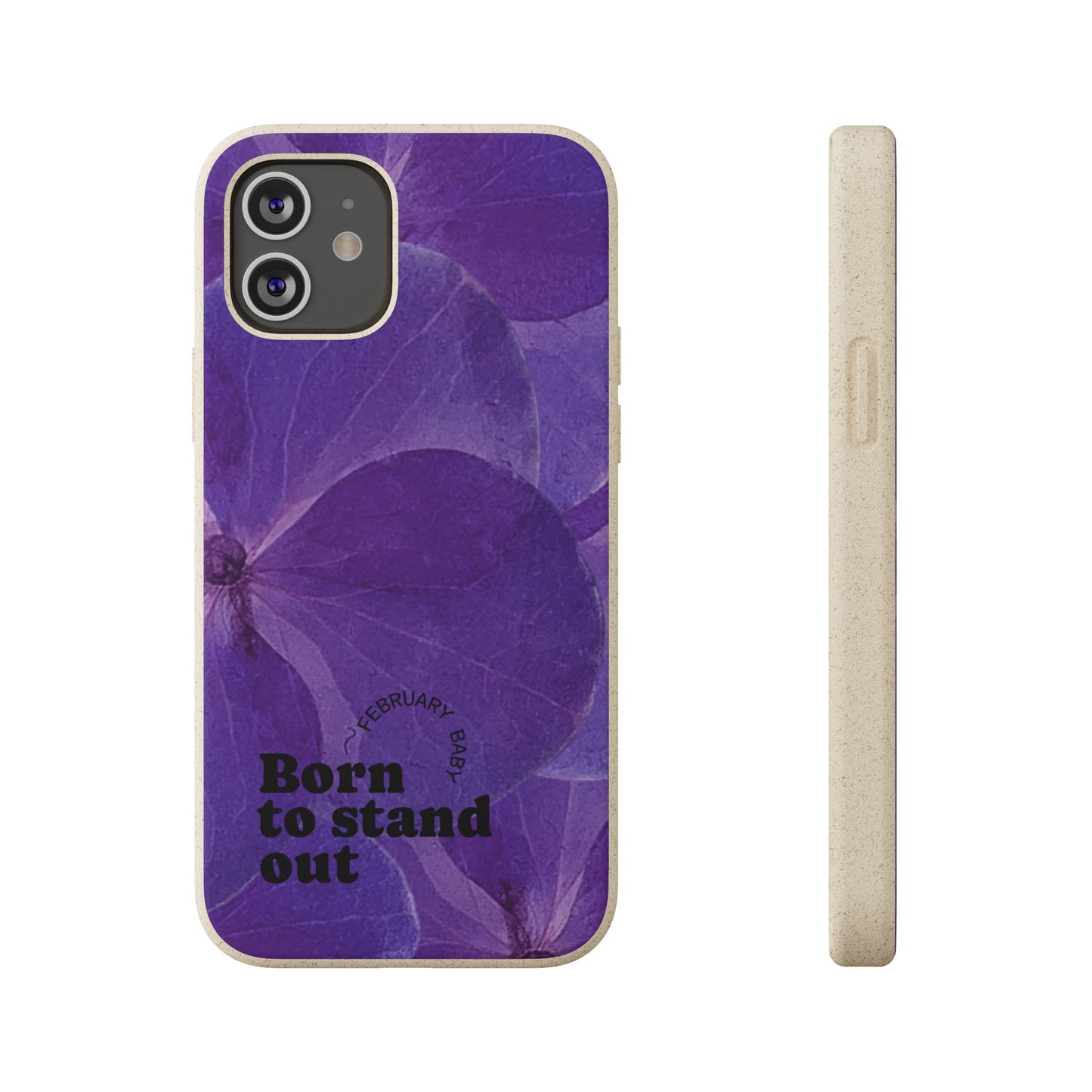 Eco-Friendly February birth flower - Biodegradable case