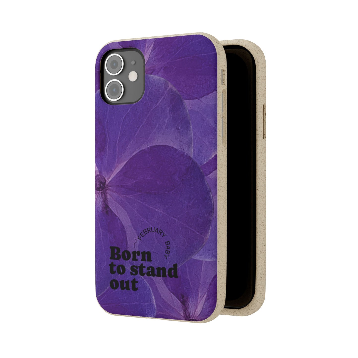 Eco-Friendly February birth flower - Biodegradable case