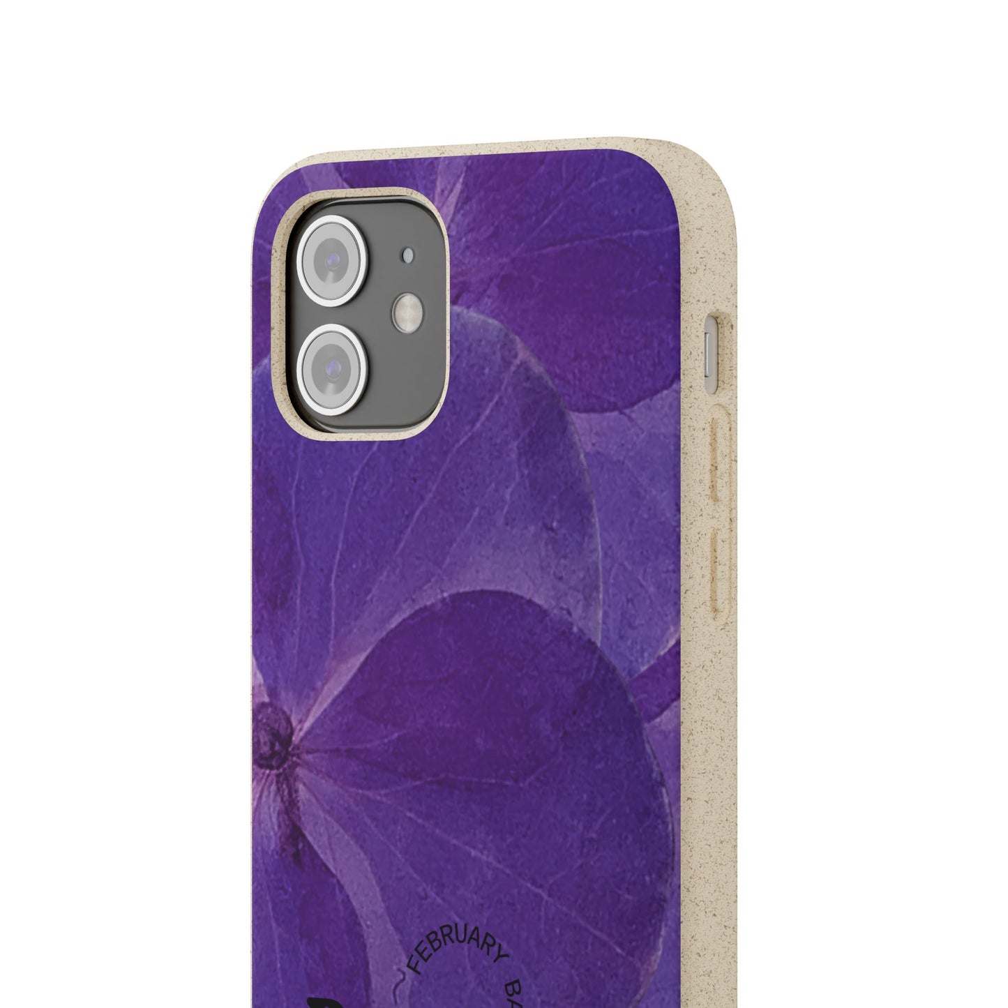 Eco-Friendly February birth flower - Biodegradable case