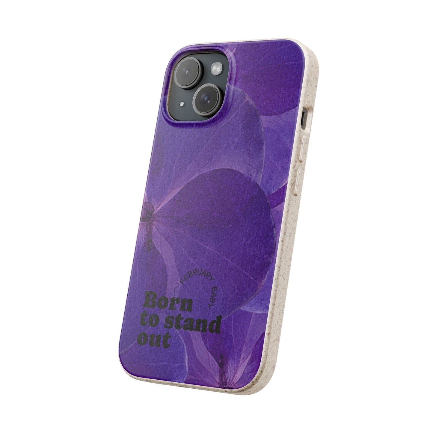 Eco-Friendly February birth flower - Biodegradable case