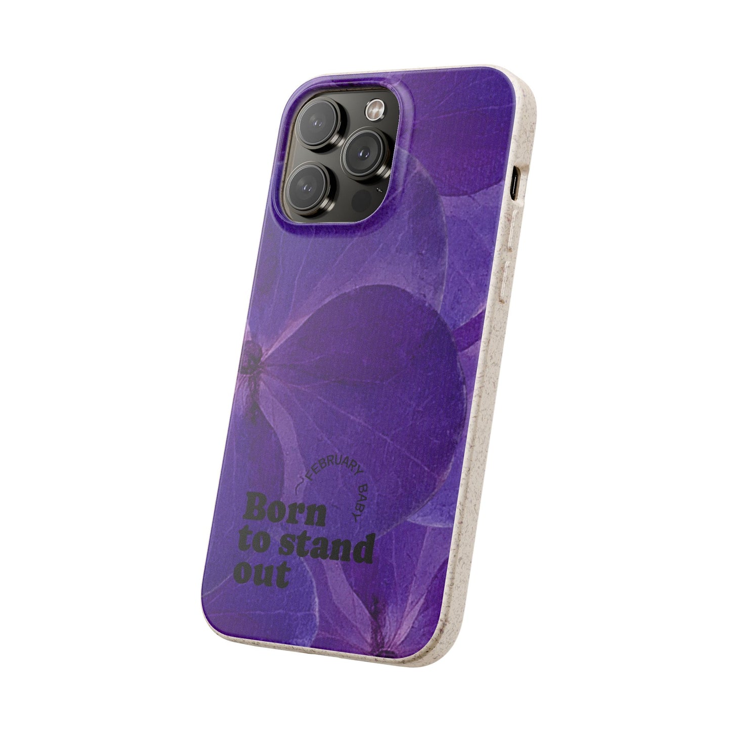 Eco-Friendly February birth flower - Biodegradable case