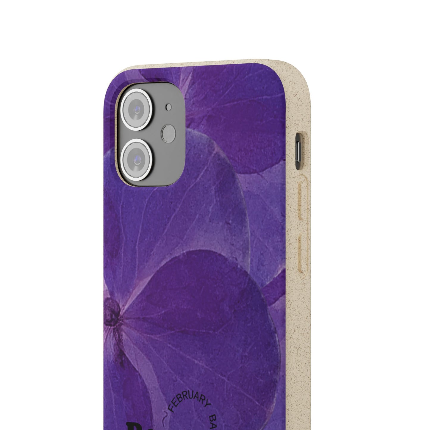 Eco-Friendly February birth flower - Biodegradable case