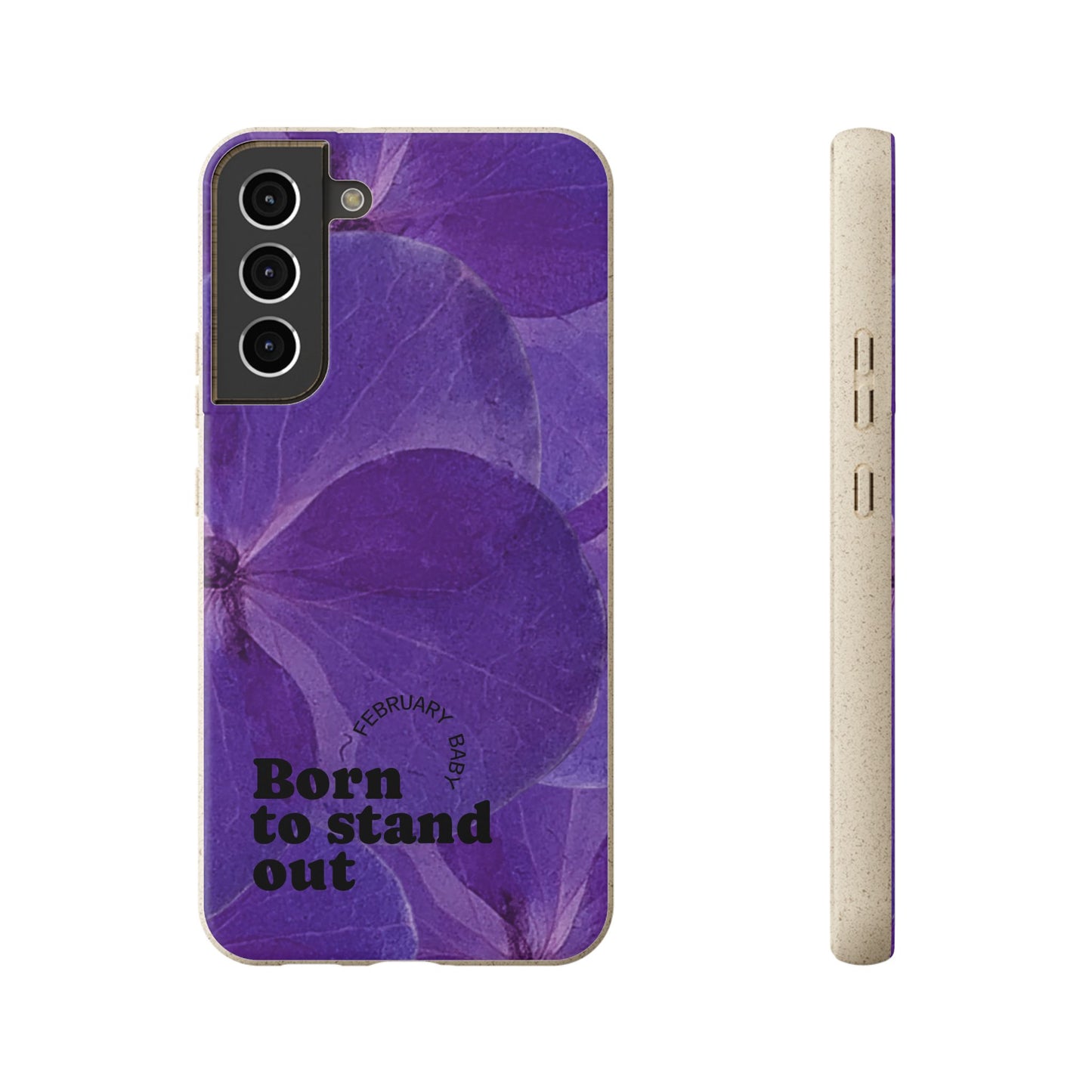 Eco-Friendly February birth flower - Biodegradable case