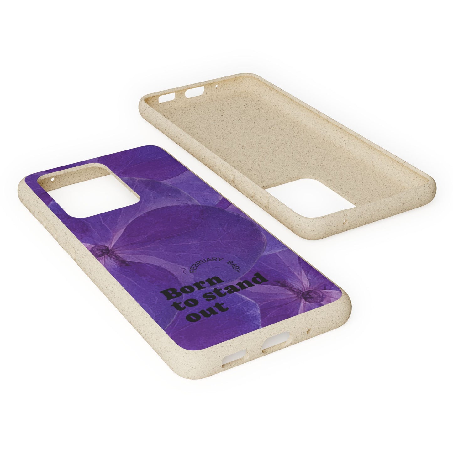 Eco-Friendly February birth flower - Biodegradable case