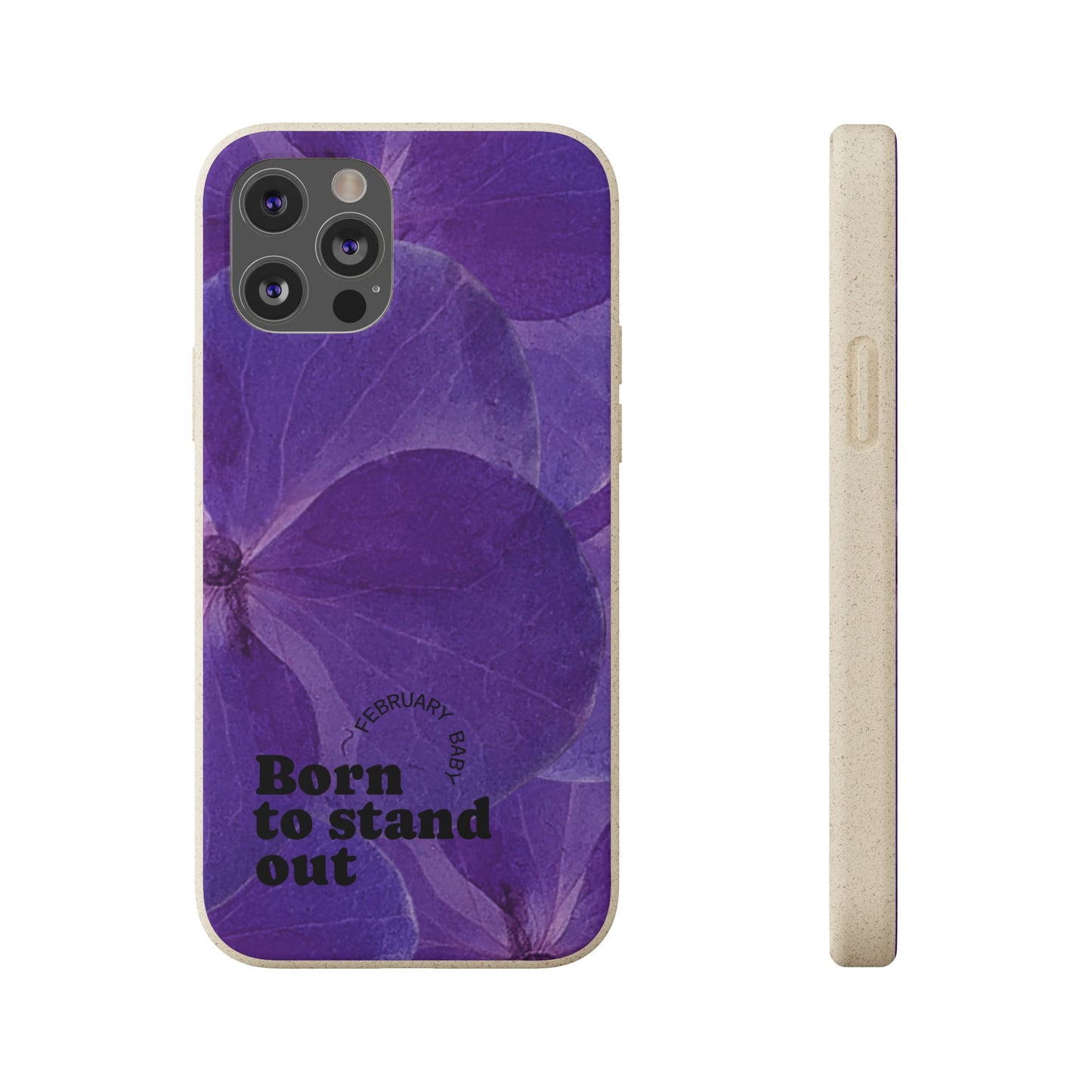 Eco-Friendly February birth flower - Biodegradable case