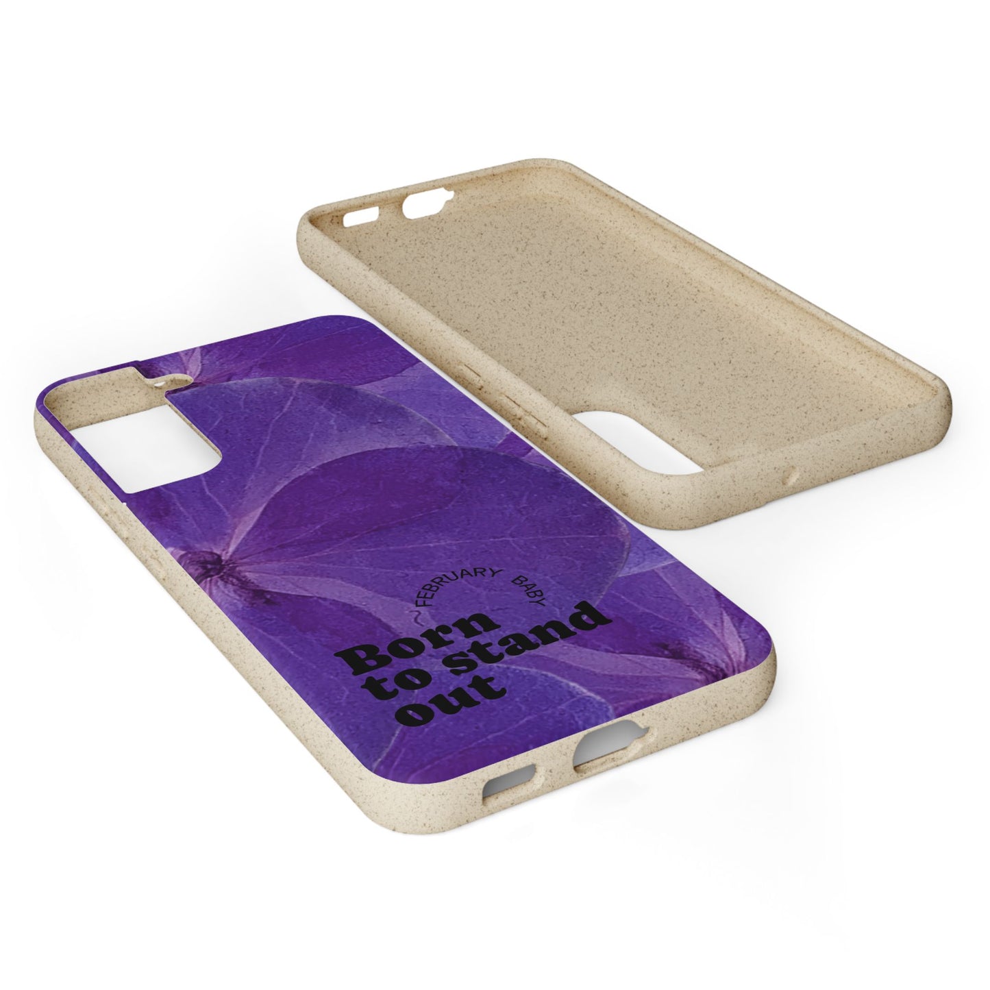 Eco-Friendly February birth flower - Biodegradable case