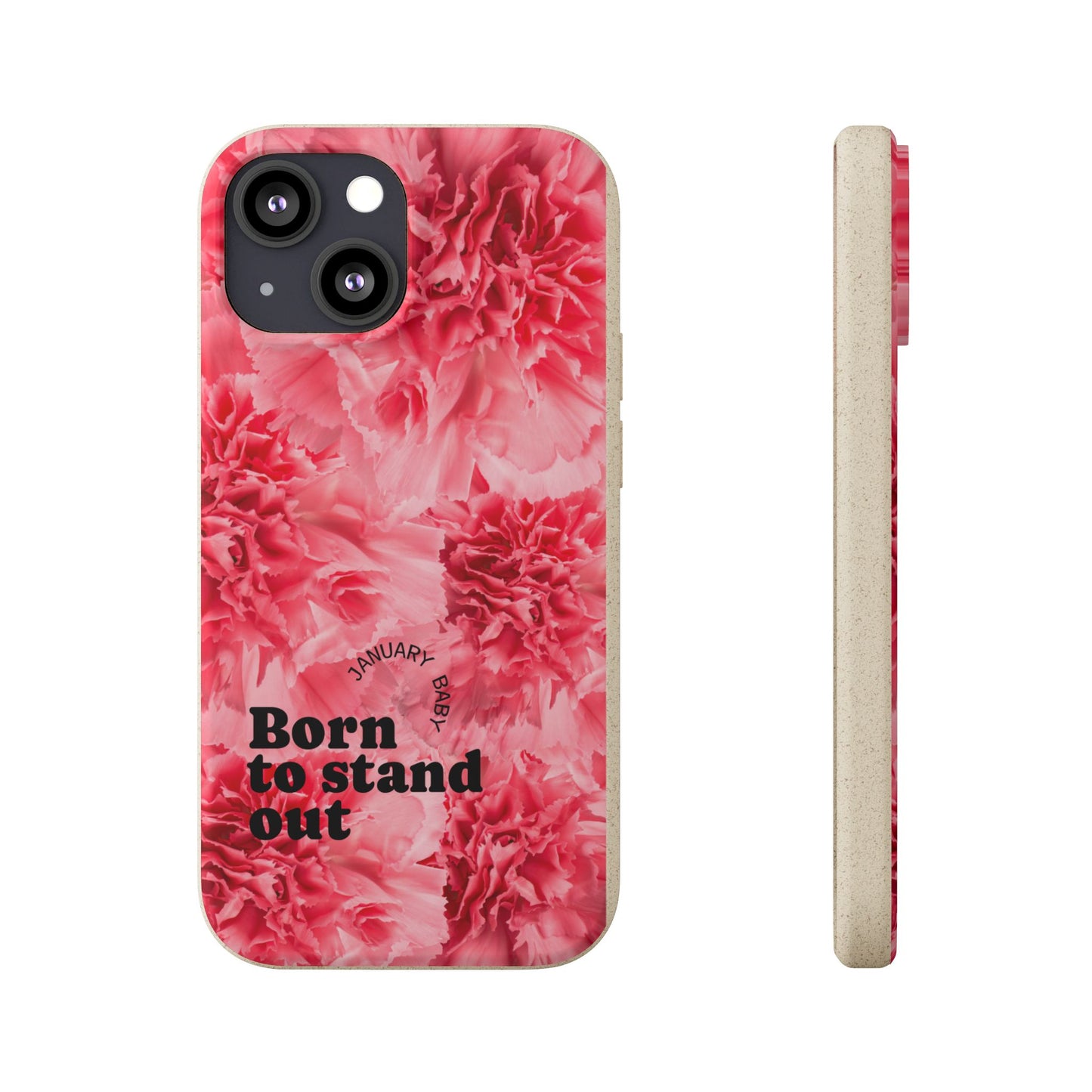 January Eco-friendly birth flower - Biodegradable case
