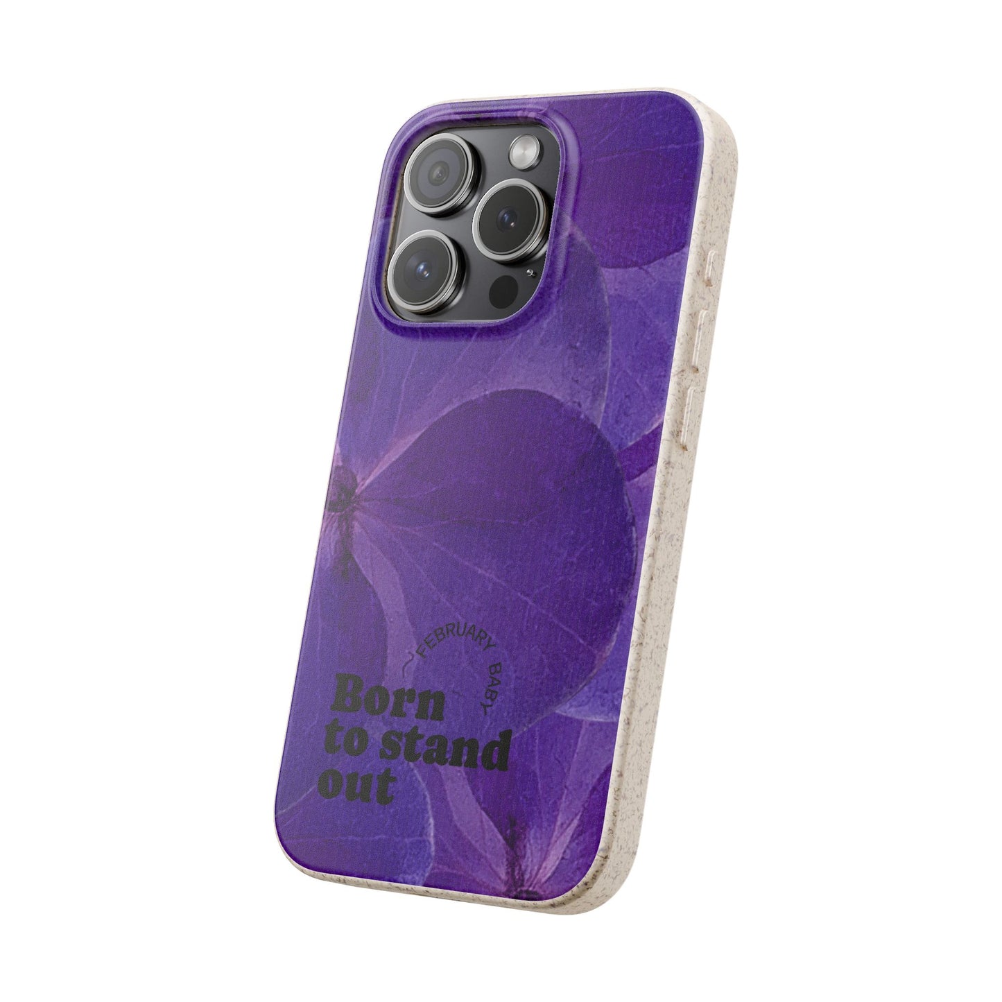 Eco-Friendly February birth flower - Biodegradable case