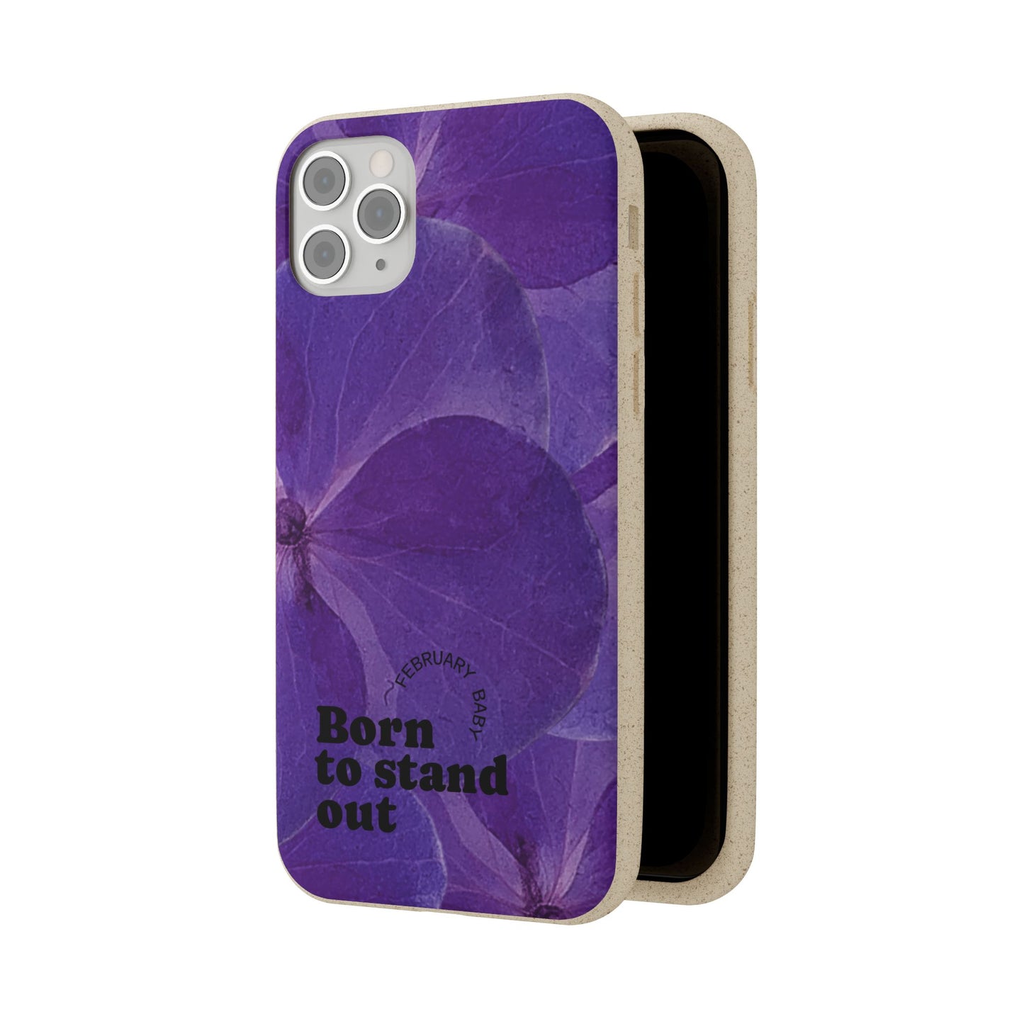 Eco-Friendly February birth flower - Biodegradable case