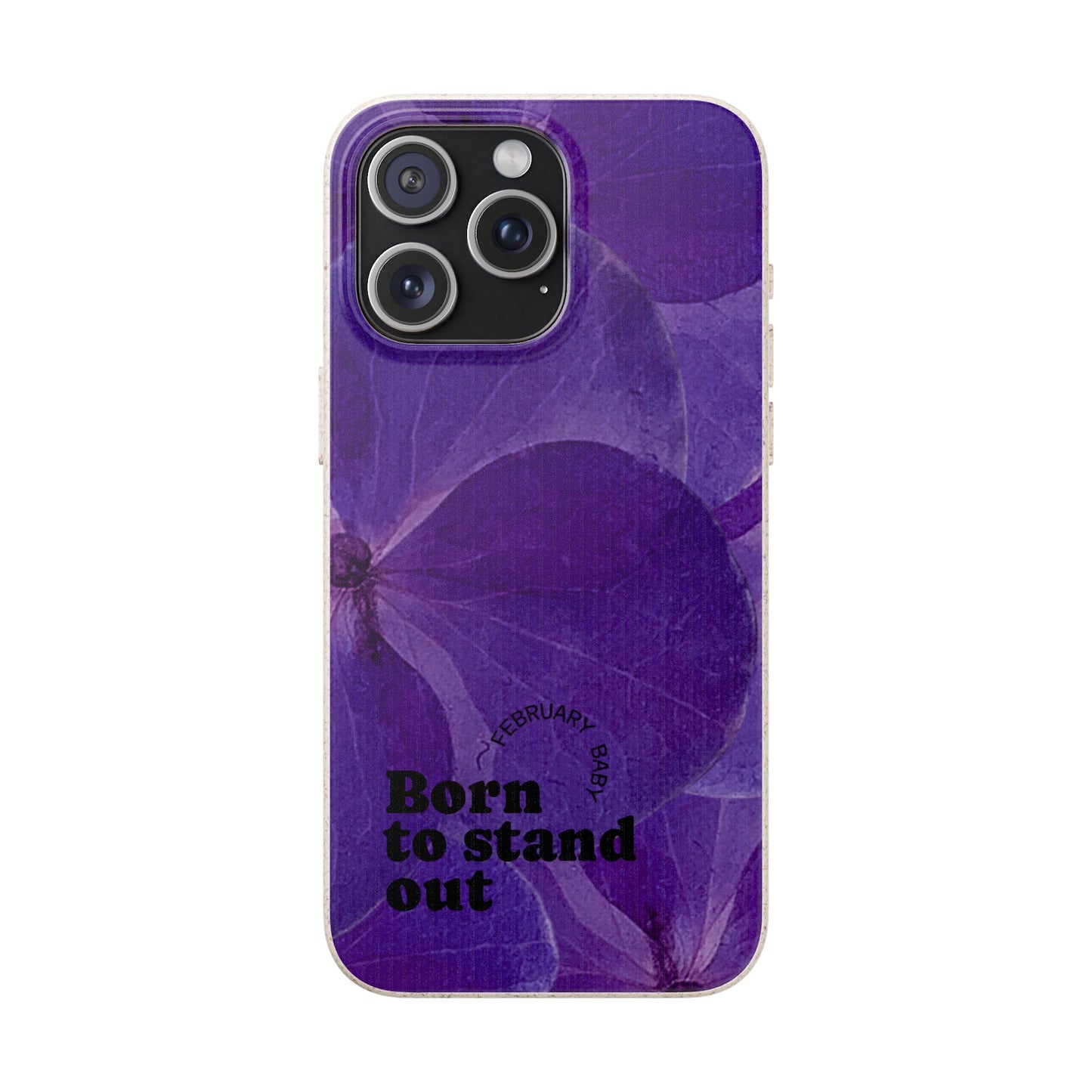 Eco-Friendly February birth flower - Biodegradable case