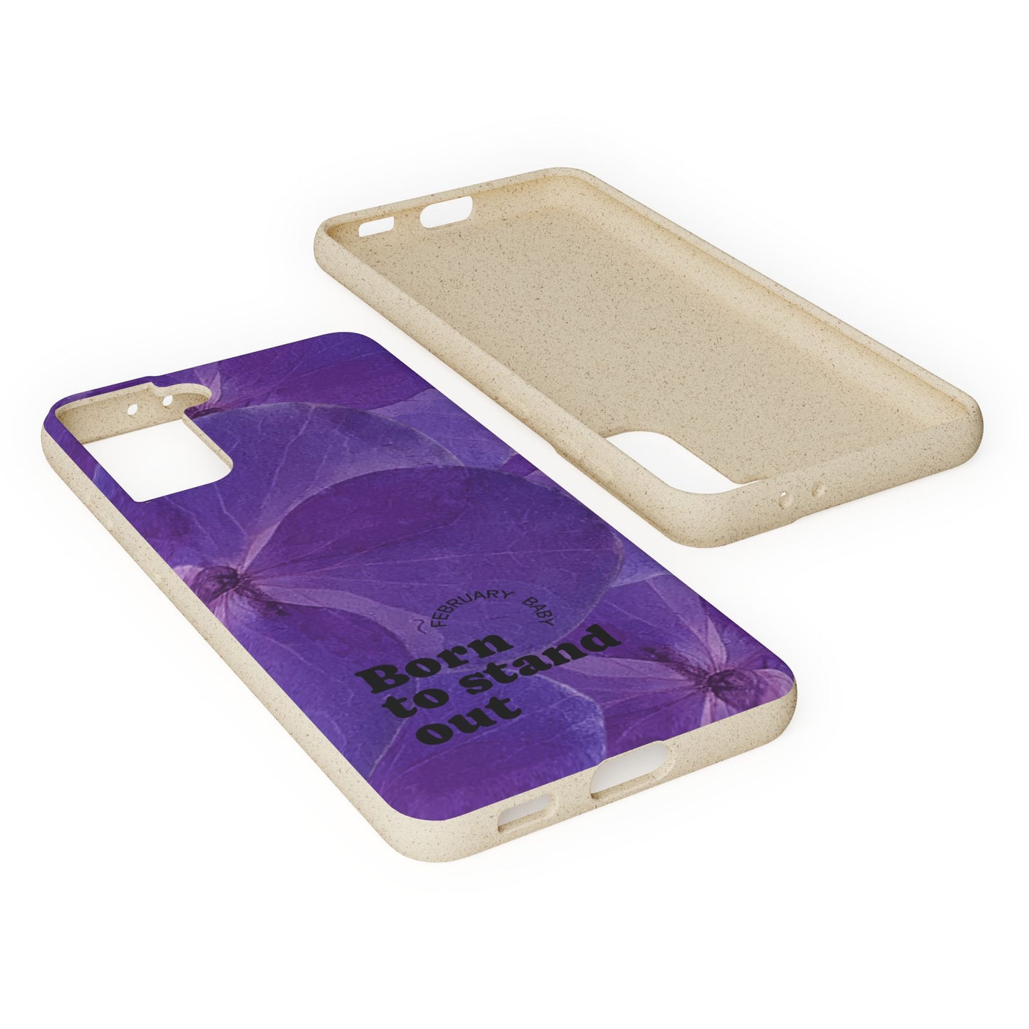 Eco-Friendly February birth flower - Biodegradable case