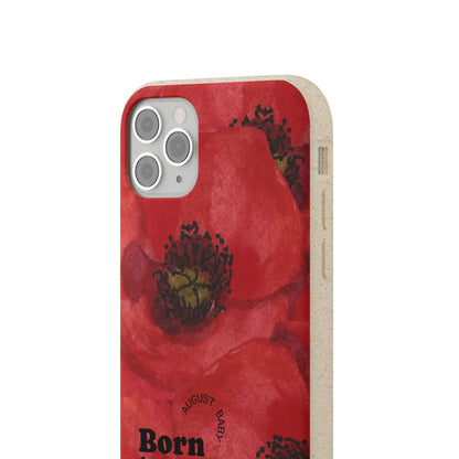 August Eco-friendly birth flower - Biodegradable case