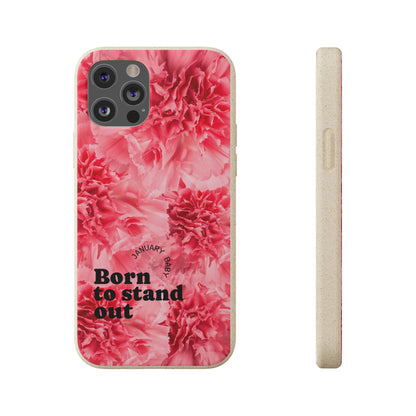 January Eco-friendly birth flower - Biodegradable case