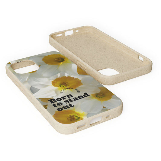 December Eco-friendly birth flower - Biodegradable case