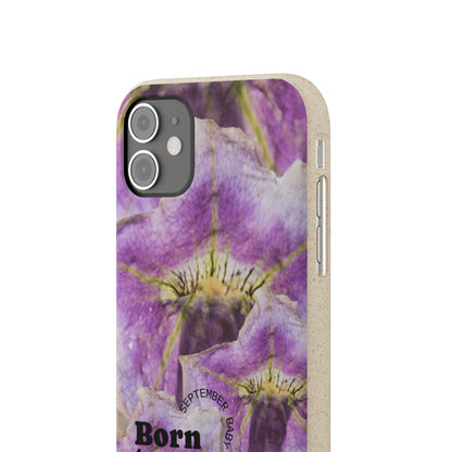 September Eco-friendly birth flower - Biodegradable case