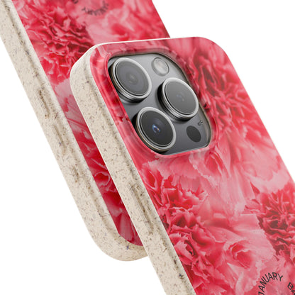 January Eco-friendly birth flower - Biodegradable case