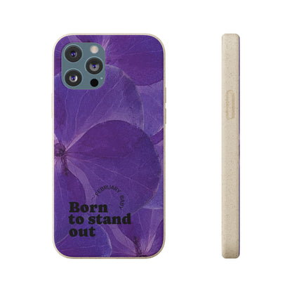 Eco-Friendly February birth flower - Biodegradable case