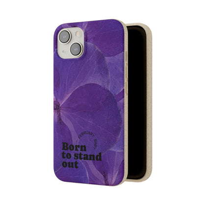 Eco-Friendly February birth flower - Biodegradable case