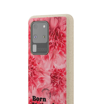 January Eco-friendly birth flower - Biodegradable case