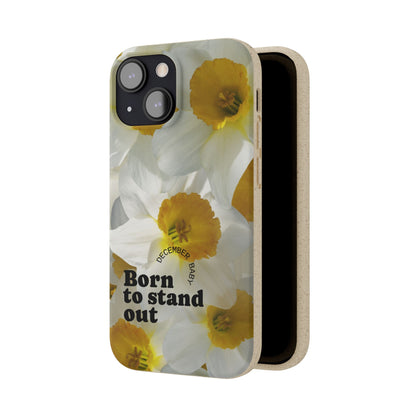 December Eco-friendly birth flower - Biodegradable case
