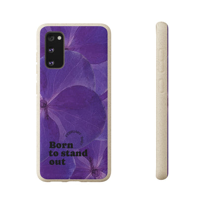 Eco-Friendly February birth flower - Biodegradable case