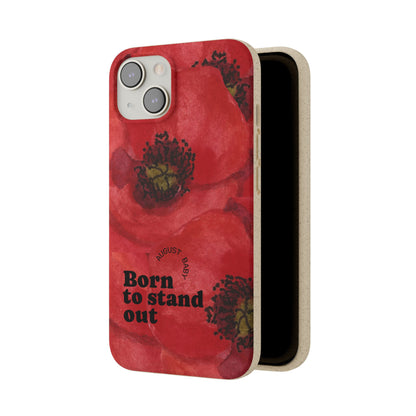 August Eco-friendly birth flower - Biodegradable case