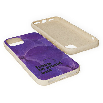Eco-Friendly February birth flower - Biodegradable case