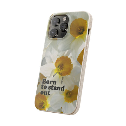 December Eco-friendly birth flower - Biodegradable case