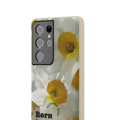 December Eco-friendly birth flower - Biodegradable case