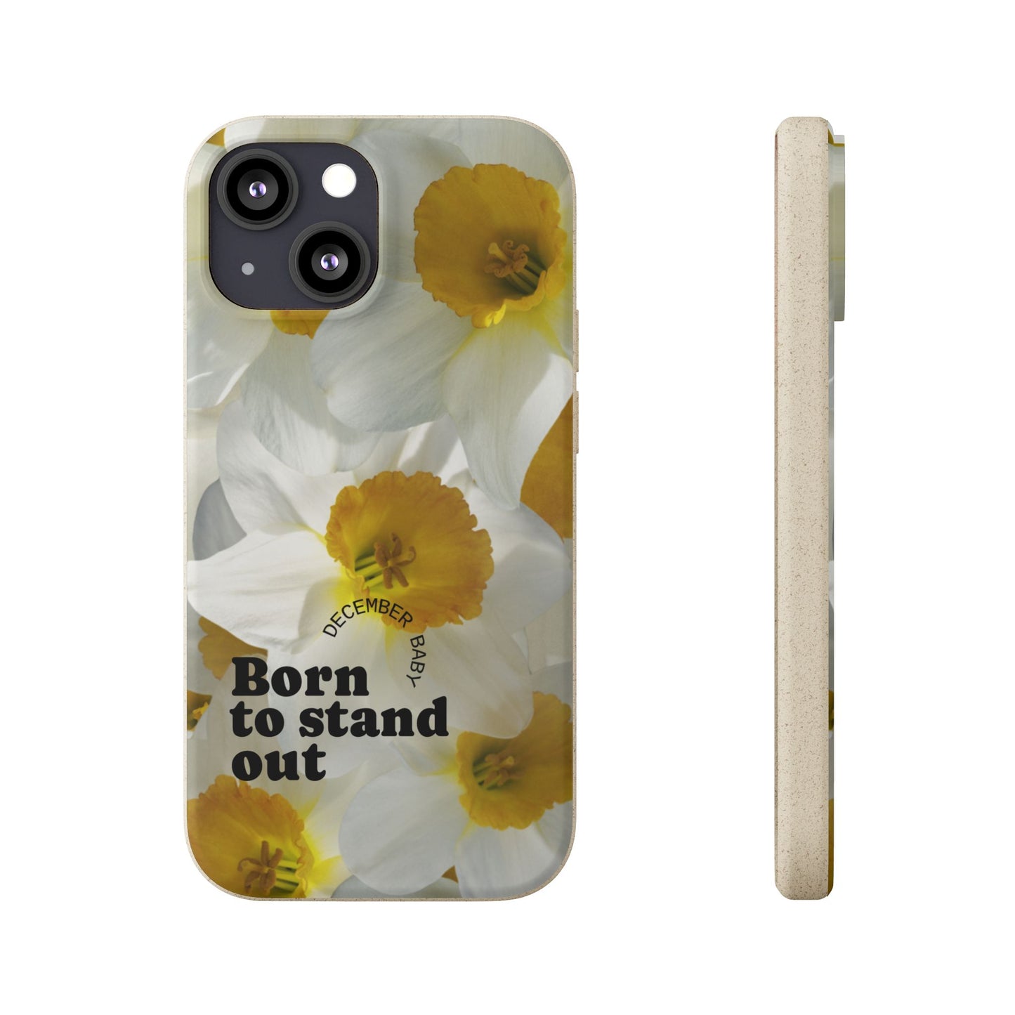 December Eco-friendly birth flower - Biodegradable case