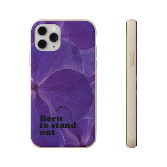 Eco-Friendly February birth flower - Biodegradable case