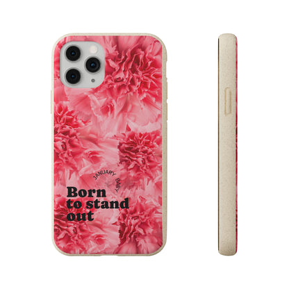January Eco-friendly birth flower - Biodegradable case
