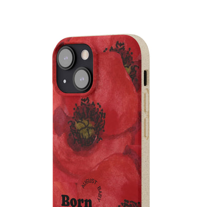 August Eco-friendly birth flower - Biodegradable case