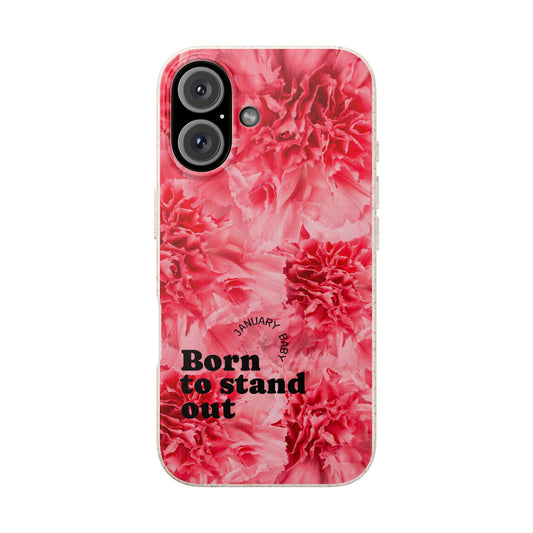 January Eco-friendly birth flower - Biodegradable case