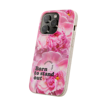 November Eco-friendly birth flower - Biodegradable case