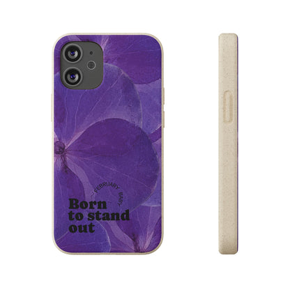 Eco-Friendly February birth flower - Biodegradable case