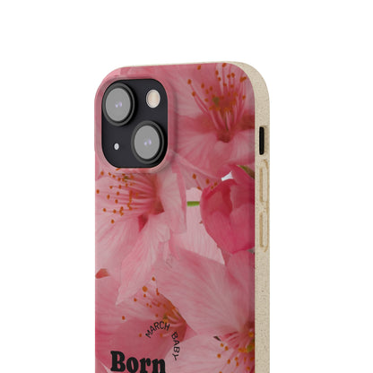 March Eco-friendly birth flower - Biodegradable case