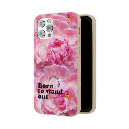 November Eco-friendly birth flower - Biodegradable case