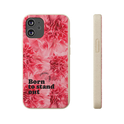 January Eco-friendly birth flower - Biodegradable case