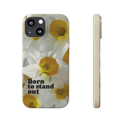 December Eco-friendly birth flower - Biodegradable case