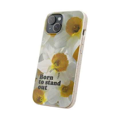 December Eco-friendly birth flower - Biodegradable case