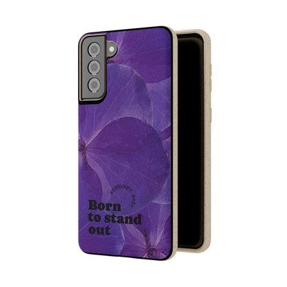Eco-Friendly February birth flower - Biodegradable case