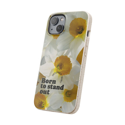 December Eco-friendly birth flower - Biodegradable case