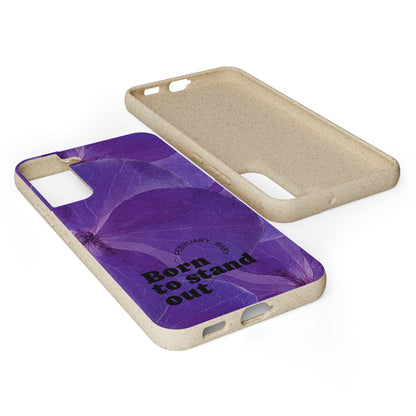 Eco-Friendly February birth flower - Biodegradable case