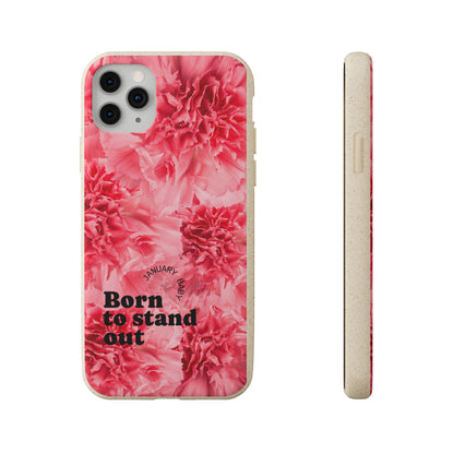 January Eco-friendly birth flower - Biodegradable case