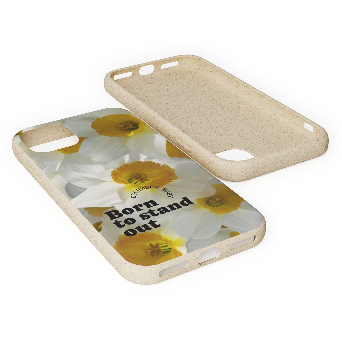 December Eco-friendly birth flower - Biodegradable case